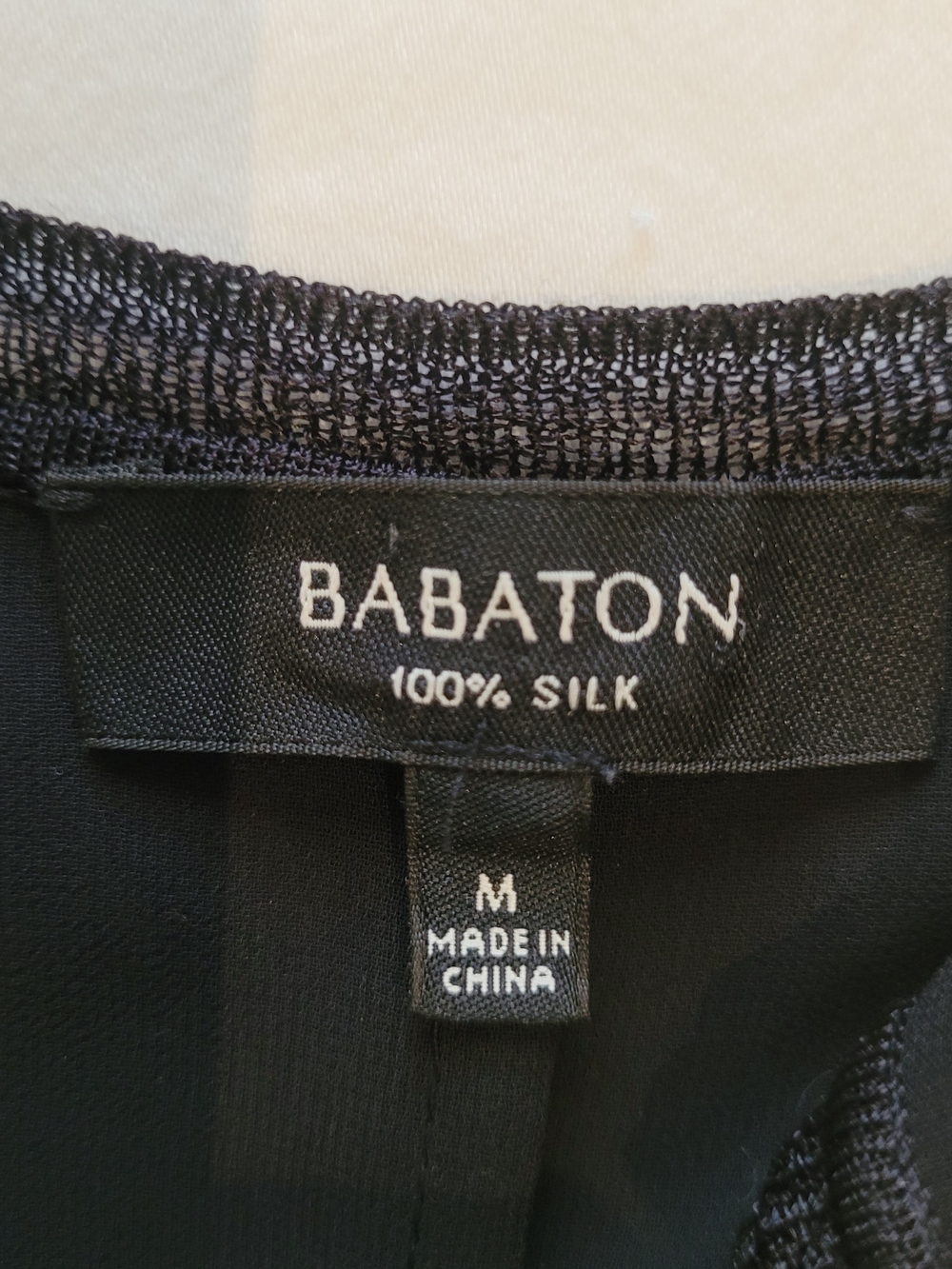 Aritzia - Babaton Black Silk Tank with Subtle Sheer Trim, Women's Medium